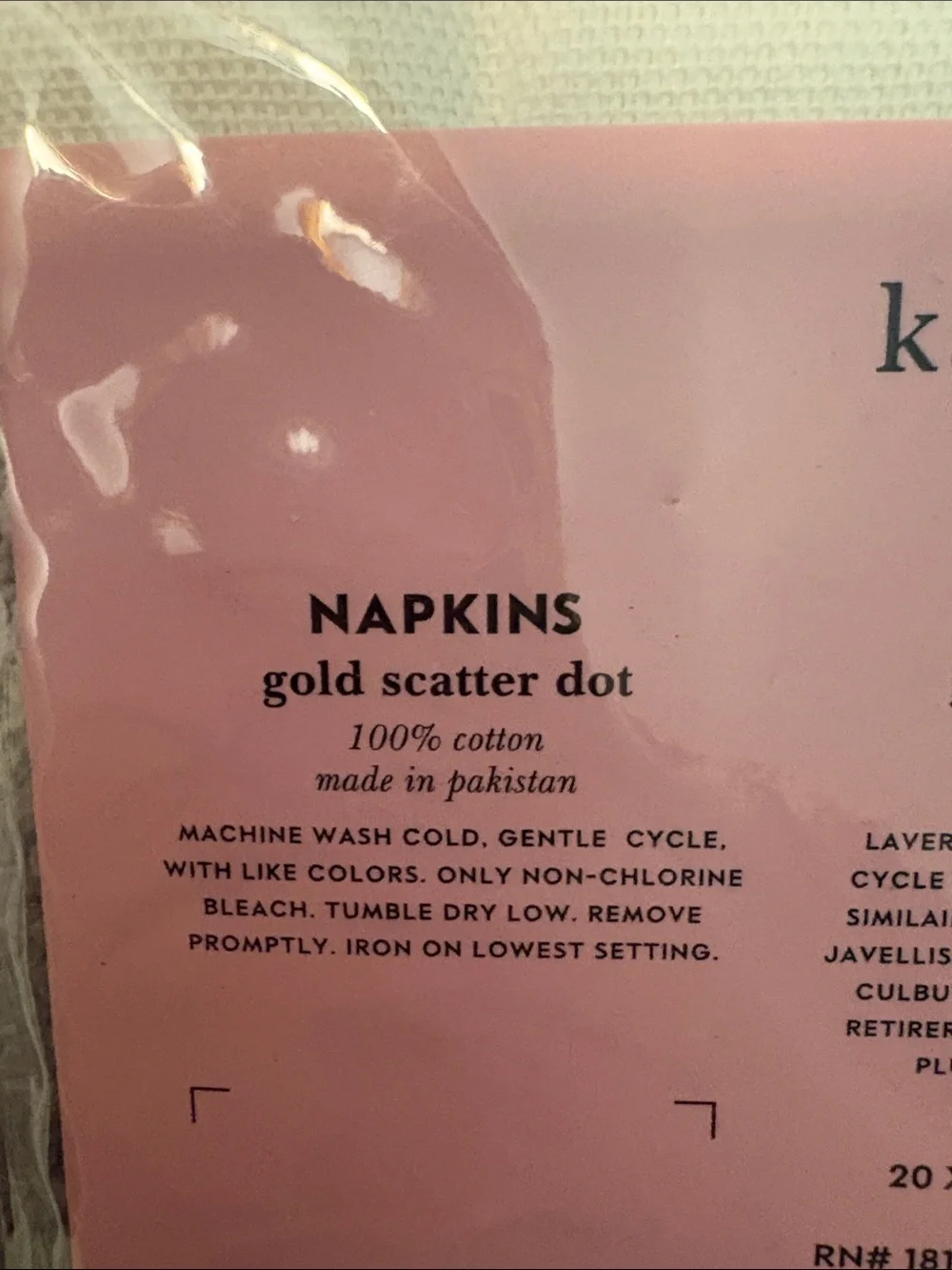 Kate Spade Gold Scatter Dot Napkins